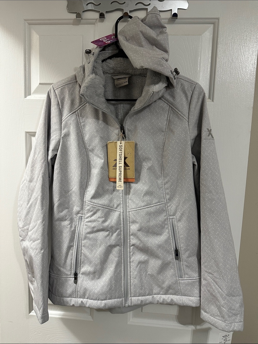 ZeroXposur Light Gray Hooded Ski Jacket